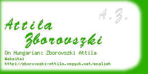 attila zborovszki business card